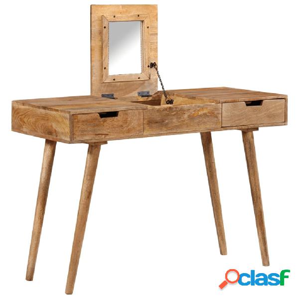 vidaXL Toletta da Trucco 112x45x76 cm Legno Massello di