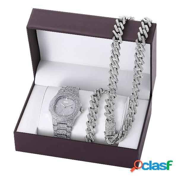 3PCS / Set Luxury Fashion Men Watch Set Braccialetto