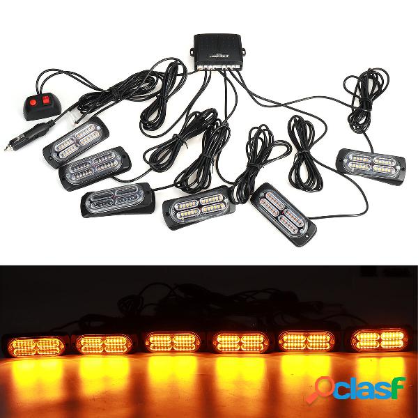4 / 6PCS 12V 24V LED Ambra Recupera Strobo Lampeggiante