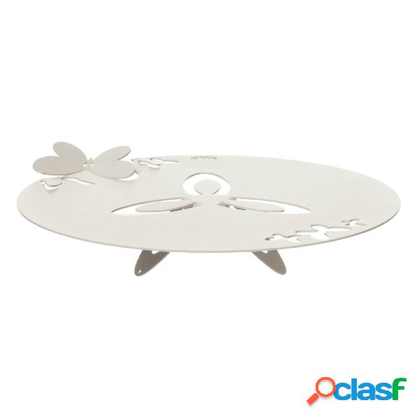 Alzatina semplice con farfalle Butterfly in metallo,