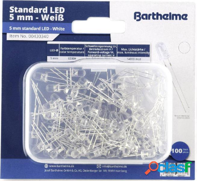 Barthelme Assortimento LED Bianco freddo Rotondo 5 mm 14000