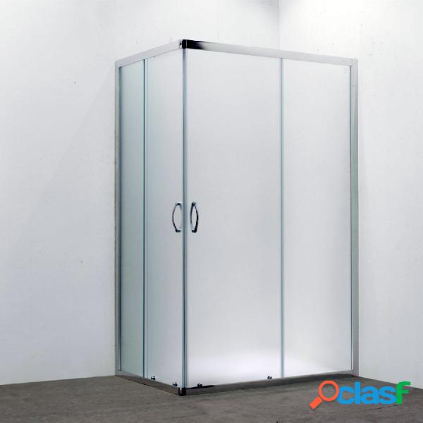 Box doccia rettangolare 70x120 in cristallo da 6 mm opaco
