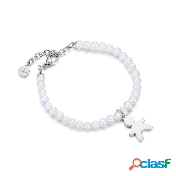 Bracciale con perle e bambino