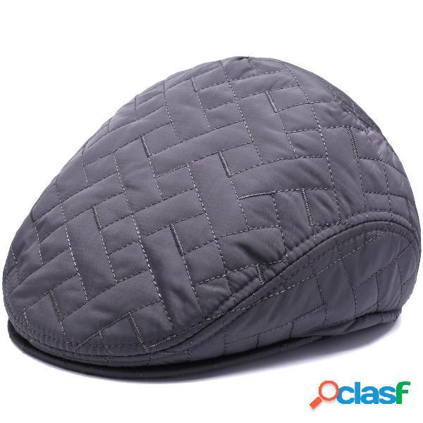 Cappello da berretto di cotone con paraorecchie ricamato da