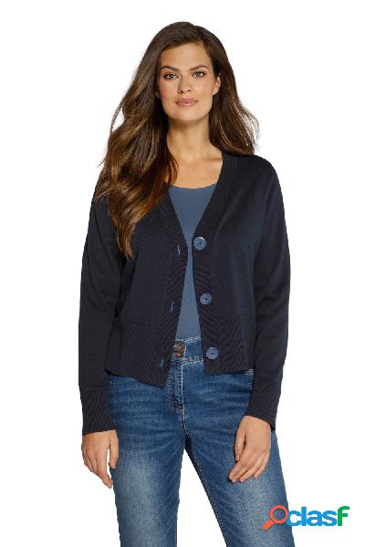 Cardigan di maglia fine con scollo a V e bottoni effetto
