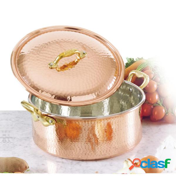 Casseruola Media 2 manici Ø 24 cm - h11 cm - 4.9 lt in rame