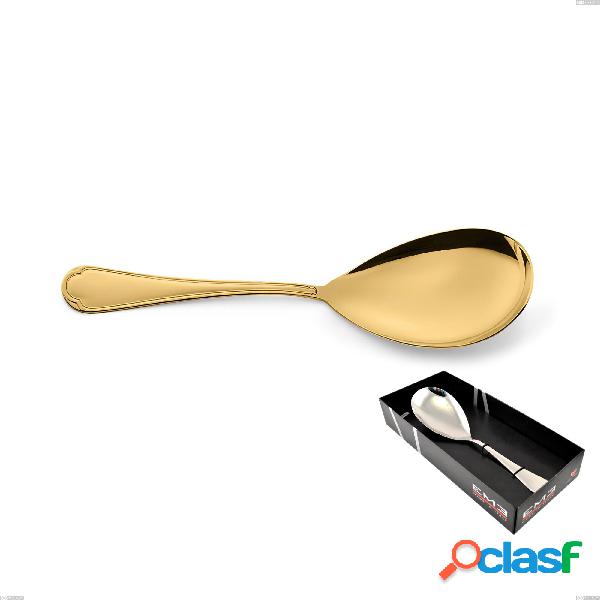 Confezione vetrina 1 pezzi pala riso Domus Gold, Acciaio