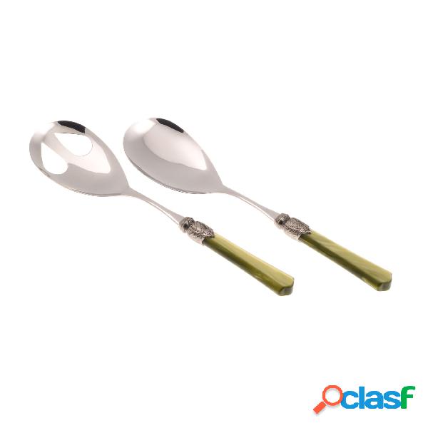 Coppia Insalata set da 2 pezzi Vittoria in acciaio inox