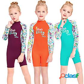 DiveSail Girls Rash Guard Dive Skin Suit Swimsuit Stretchy