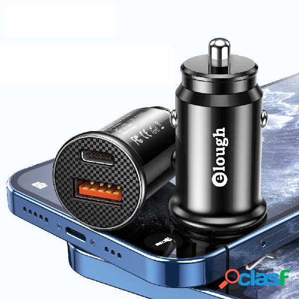 Elough USB Caricabatteria Da Auto PD + QC3.0/Dual QC3.0