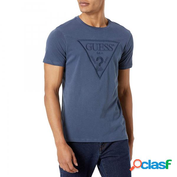 Es Ss Embroidered Logo Tee Guess - Magliette basic - Taglia: