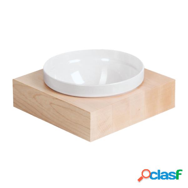 Espositore Buffet Cm 26,5x26,5 Con Ciotola, Acero, peso 2,94