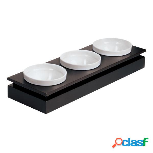 Espositore Buffet Cm 53X26,5 C/Ciotole, Legno Wenge, peso