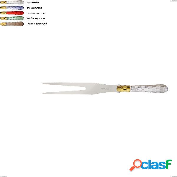Forchetta arrosto Cristallo ghiera oro bugatti, acciaio