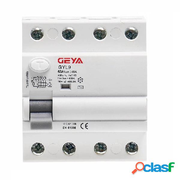 GEYA GYL9 4P 25A 40A 63A 30mA AC Tipo RCD Interruttori
