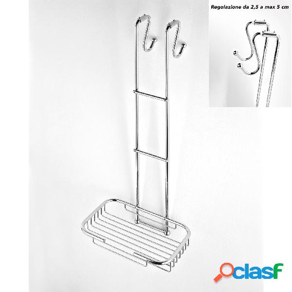 Griglia doccia rettangolare a un piano cromo 23x25xh68 cm
