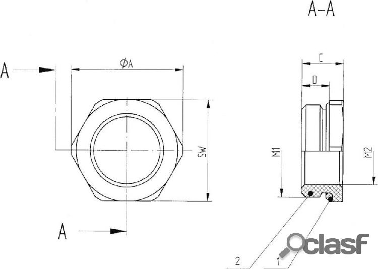 LAPP SKINDICHT MR-M 80X2/63X1,5 HEXAGONAL Riduzione