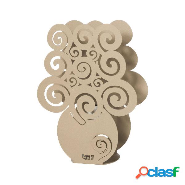 Lampada da tavolo giocosa Ricciolo in metallo, 22x10px32h,
