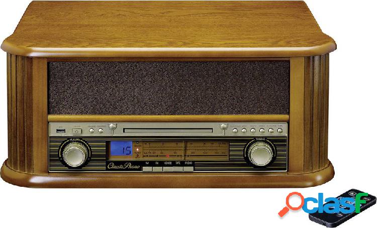 Lenco TCD-2550 Giradischi USB Trasmissione a cinghia Legno