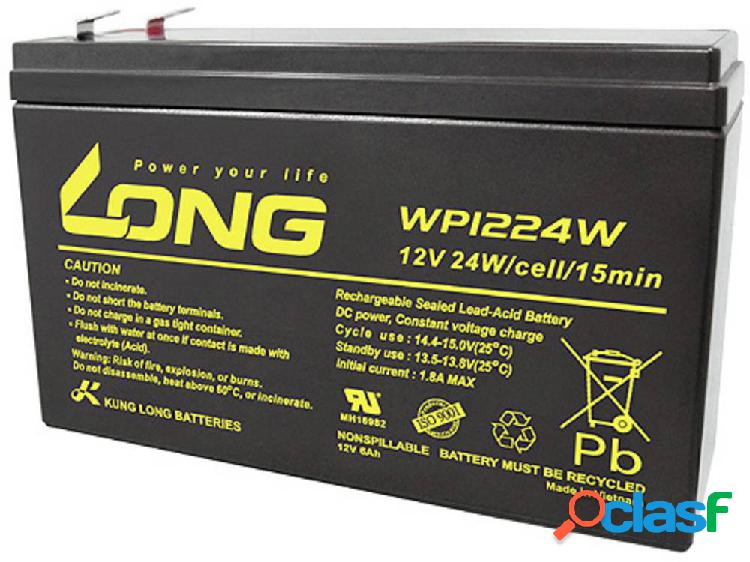 Long WP1224W WP1224W Batteria al piombo 12 V 6 Ah Piombo-AGM