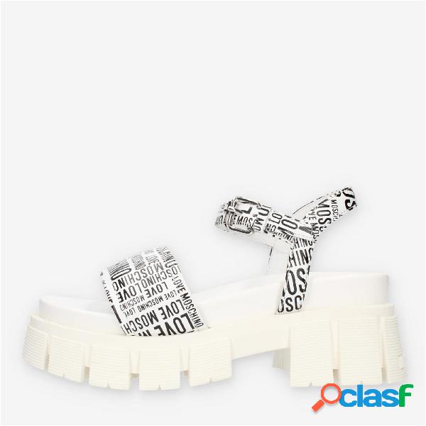 Love Moschino Sandali con Plateau bianche