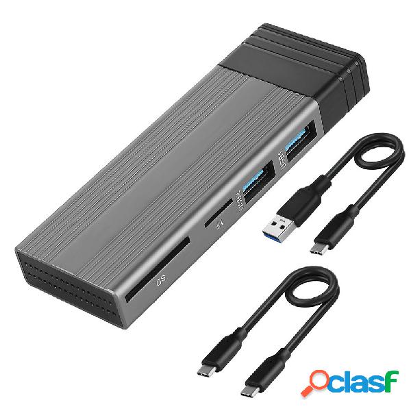 M2 SSD Custodia per disco rigido M.2 NVMe/SATA 2TB Disco