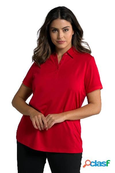 Maglia polo dal taglio aderente in piqué con tasca con zip