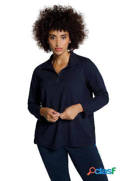 Maglia termica con collo alto, zip e maniche lunghe, Donna,