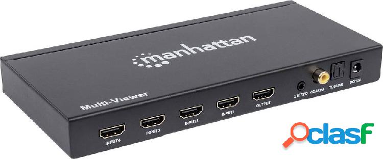 Manhattan 207881 4 Porte Switch HDMI Con telecomando 1920 x