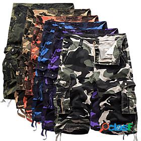 Mens Hiking Shorts Hiking Cargo Shorts Military Camo Summer