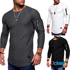 Mens Long Sleeve Running Shirt Tee Tshirt Top Athletic