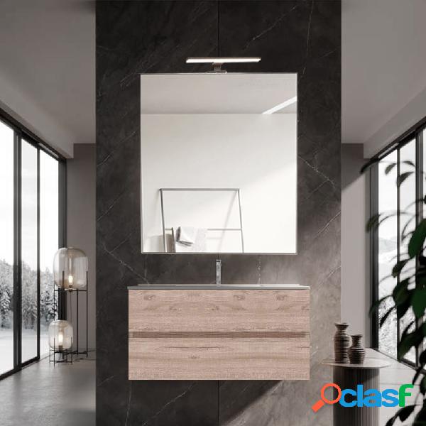 Mobile Bagno Sospeso 90 cm 'Persona' Nevada con lavabo in