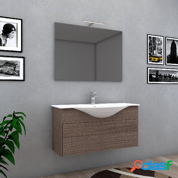 Mobile bagno sospeso ITALY 103 cm 103x47 noce tranchè con