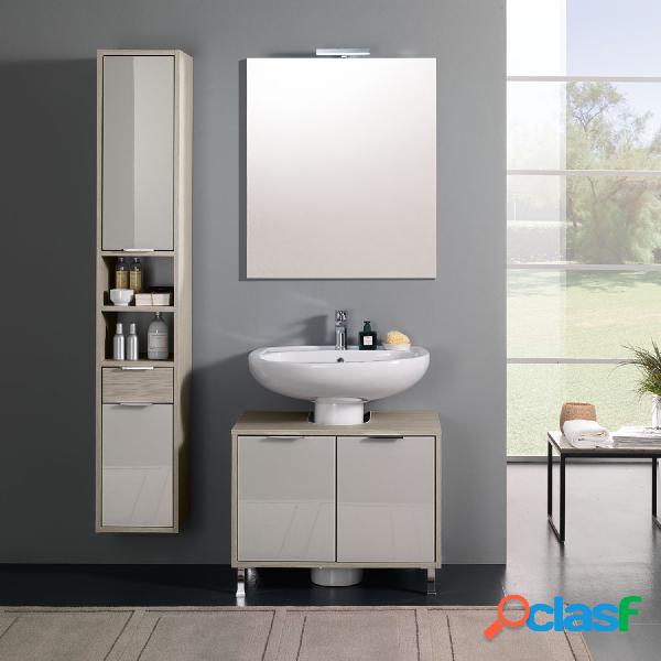 Mobile bagno sospeso Lucky14 cm 104x195x46 larice