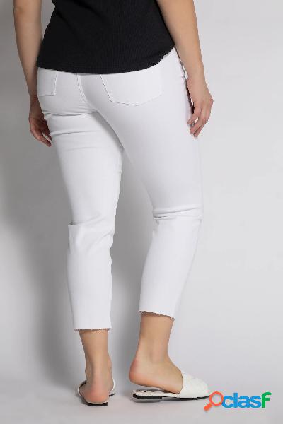 Mom jeans con lunghezza a 7/8, design a cinque tasche, orli