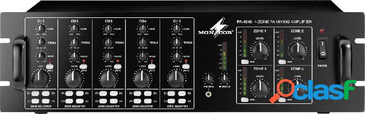 Monacor PA-4040 Amplificatore PA 40 W 4 zone