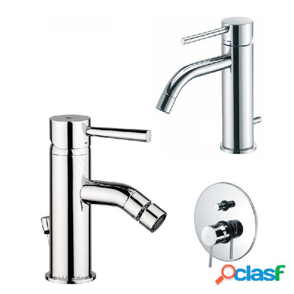Paffoni Light miscelatore lavabo c/scarico + bidet c/scarico