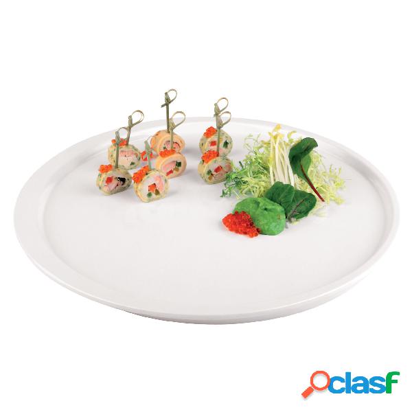 Piatto Rotondo Cm 37 Col. Bianco Melamina, peso 1,3 kg