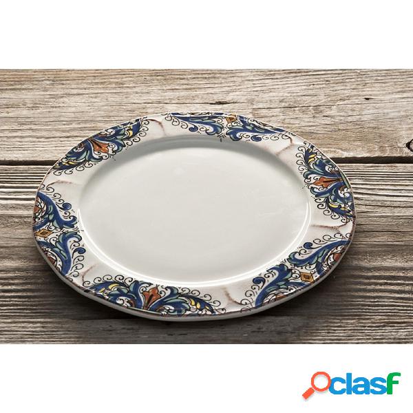Piatto frutta in ceramica da Ø22 cm decoro Deruta