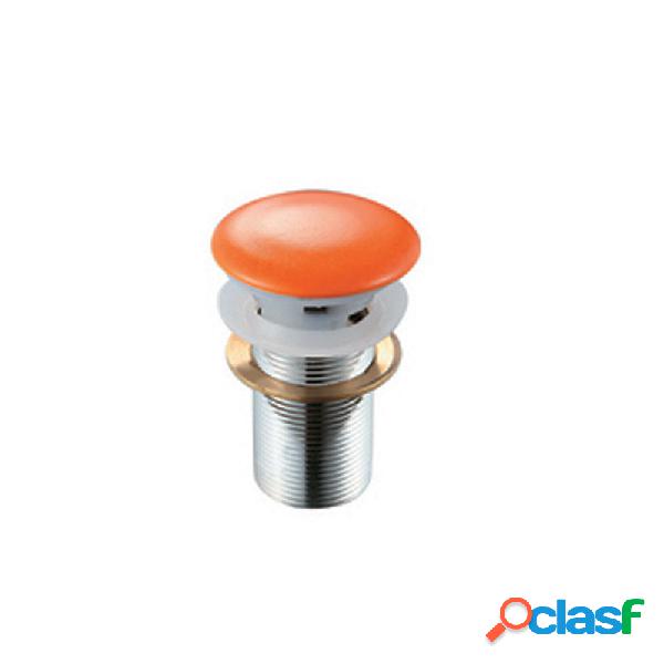 Piletta lavabo click-clack Fancy arancio con tappo tondo in