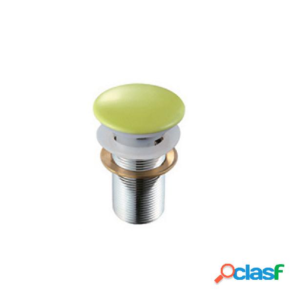 Piletta lavabo click-clack Fancy verde mela con tappo tondo