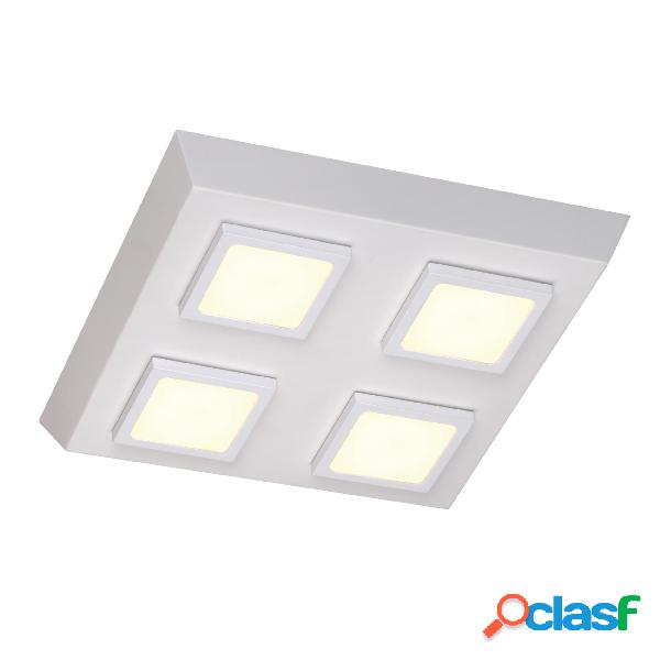 Plafoniera a LED QUATTRO, quattro luci in Alluminio e