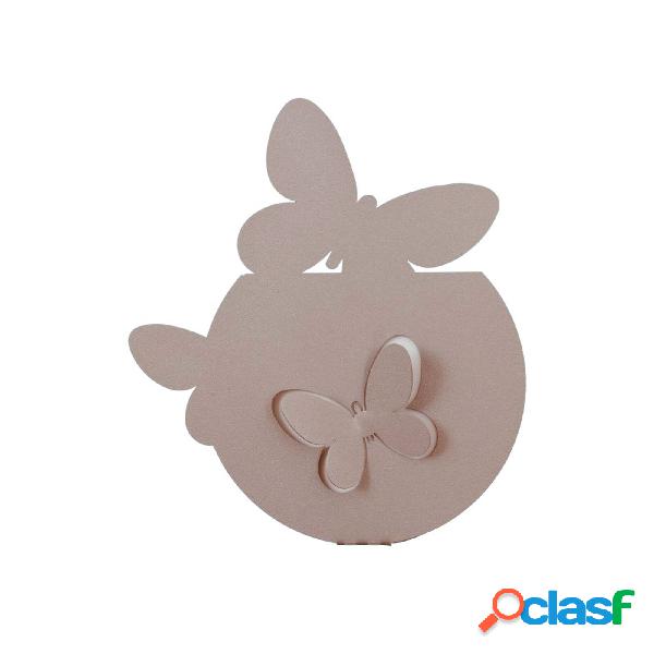 Porta Umidificatore Farfalle in metallo, colore Beige