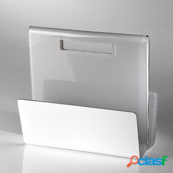 Portariviste TABLOID in plexiglas trasparente 35x17,5x32 h