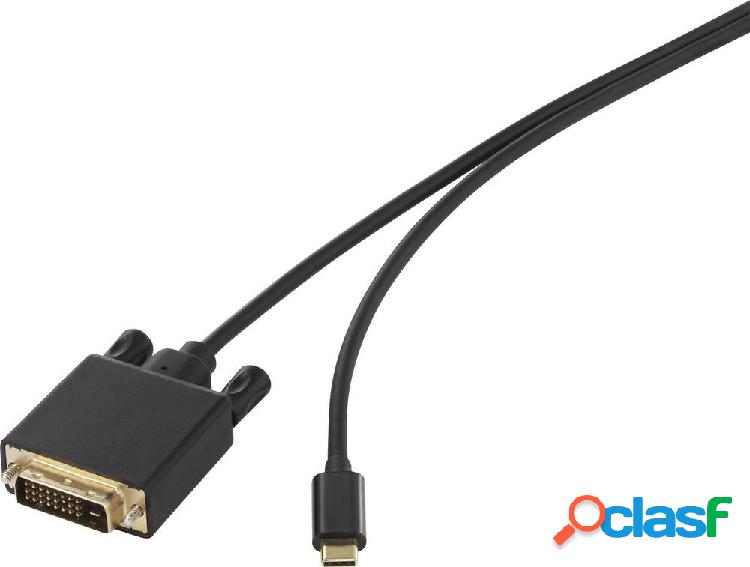 Renkforce USB-C™ / DVI Cavo adattatore Spina USB-C™,