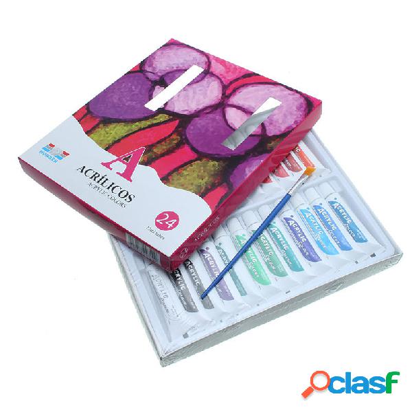 Resistente allacqua 24 colori 12ML Tubo acrilico vernice Set