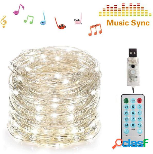 SKYFIRE 50/100 LED Music Fairy String Light Silver Wire