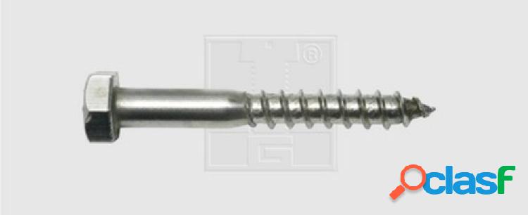 SWG Vite da legno 10 mm 80 mm Esagonale DIN 571 Acciaio inox