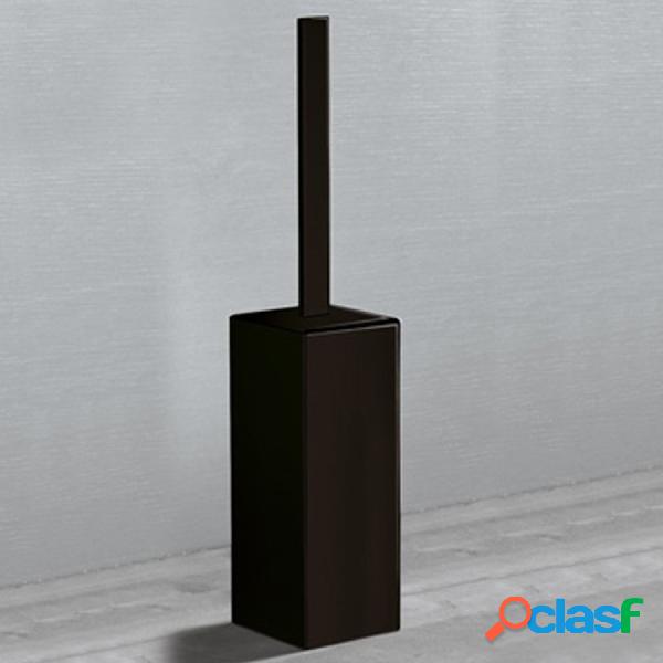 Scopino da appoggio per wc Gedy Lounge alluminio nero opaco