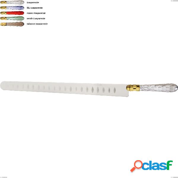 Set da 6 Coltello salmone Cristallo ghiera oro bugatti,